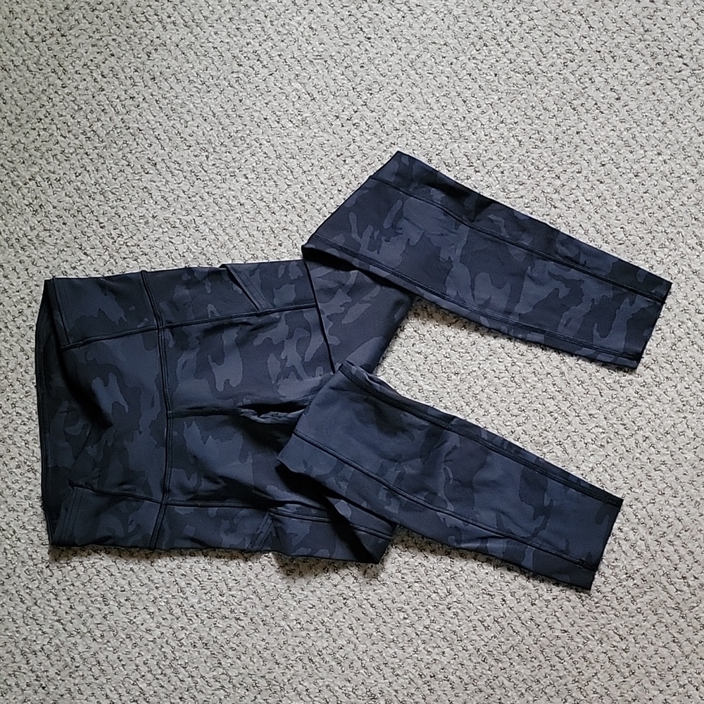 Lululemon 7/8 Fast and Free leggings Camo print